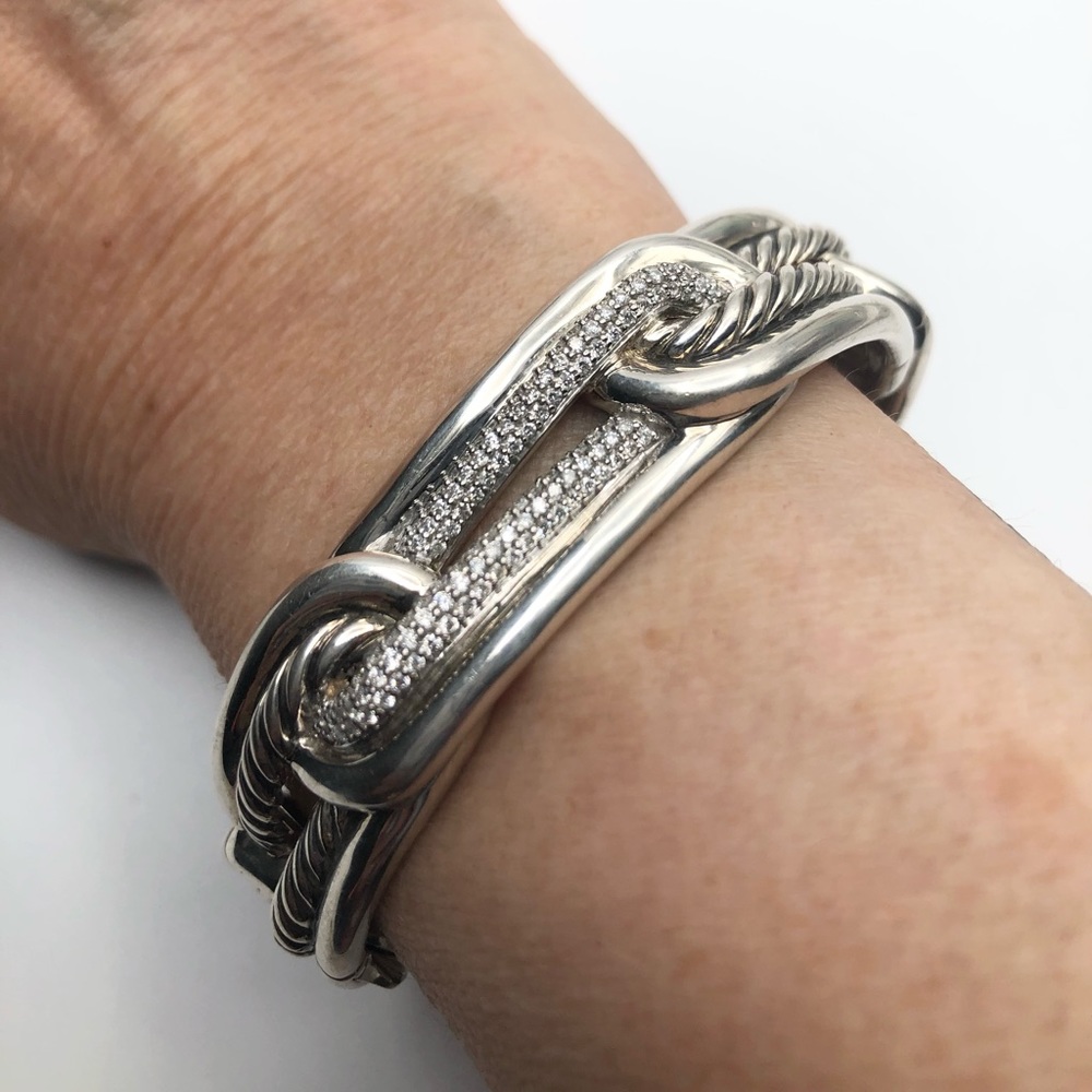 David Yurman Labyrinth Link Bracelet w/ Diamonds - Picture 8 of 15